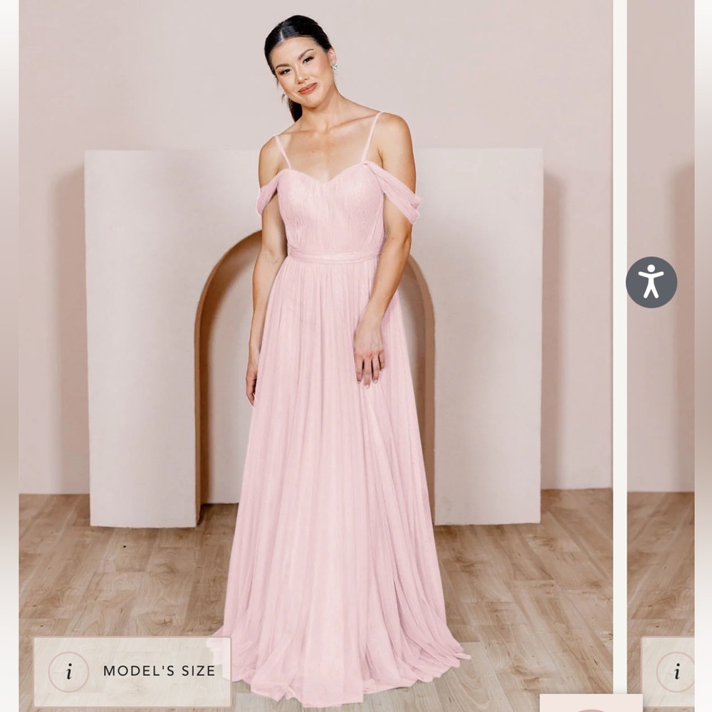 Revelry Rosalie Tulle Convertible Dress Size 6 Baby Pink